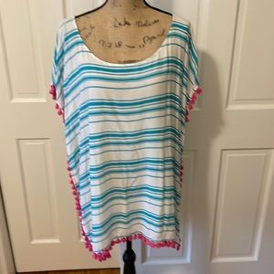 ANNA & AVA Women's Summer Tassel Trim Bikini Swimsuit Beach Cover Up